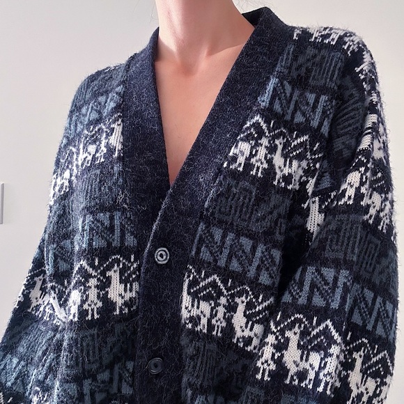 vintage alpaca cardigan 🦙 - Picture 1 of 14